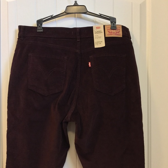 🆕Levi Classic midrise cords w32/l30, dark purple. - Picture 4 of 6